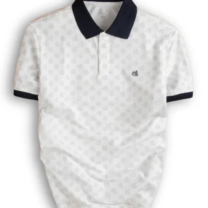 Áo polo monogram in tràn họa tiết GSTP051