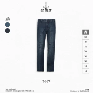 Quần Jeans Biker 7447 – Straight, Cao Cấp, Trẻ Trung