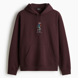 Áo hoodie in hình Loose Fit