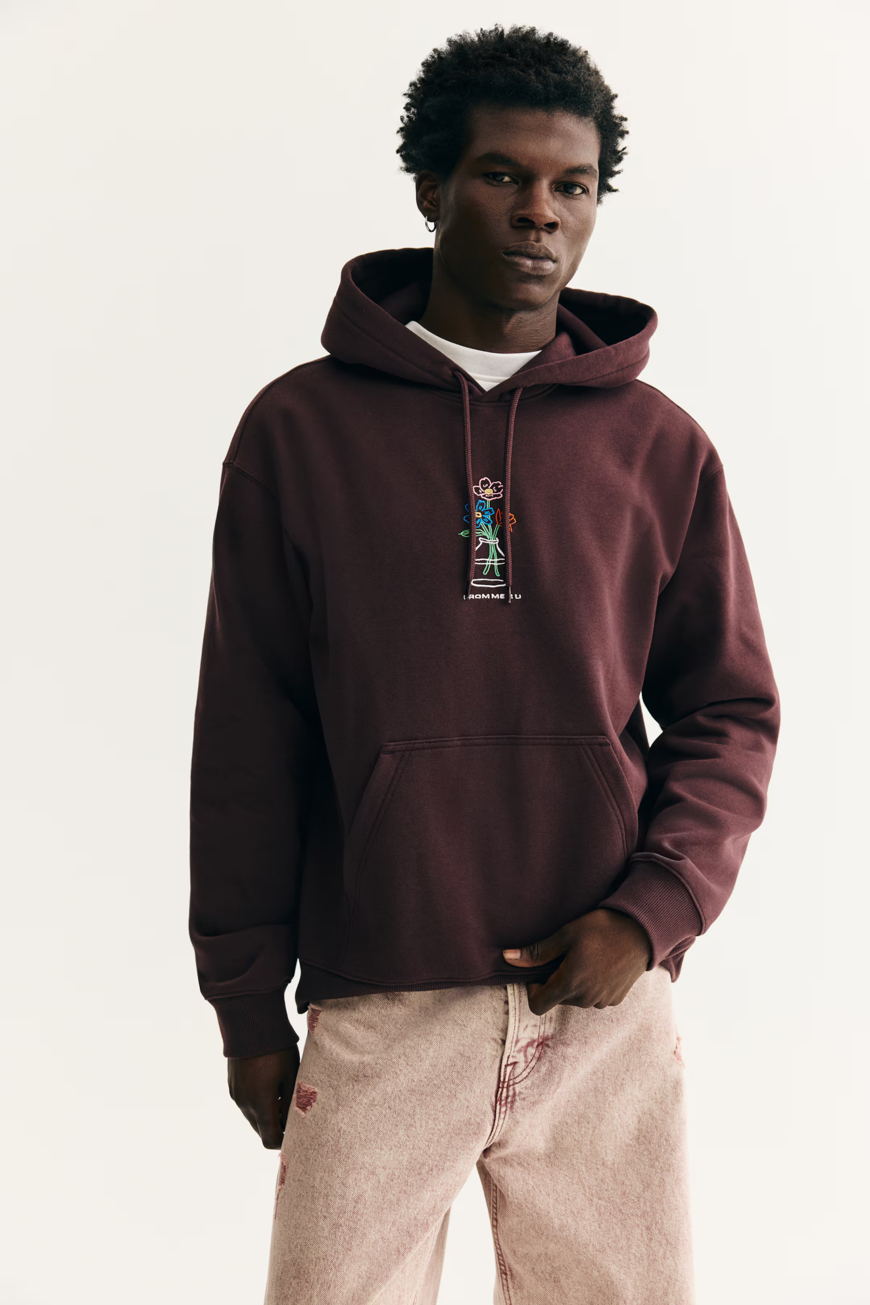 Áo hoodie in hình Loose Fit - Ảnh 5
